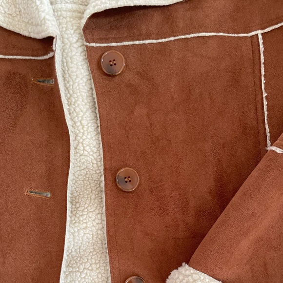 Suede, Sherpa lined long northern reflections coat - Picture 4 of 4